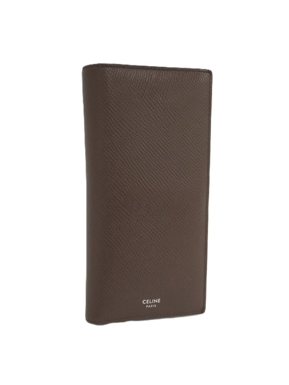 Celine Vertical Wallet Leather Brown